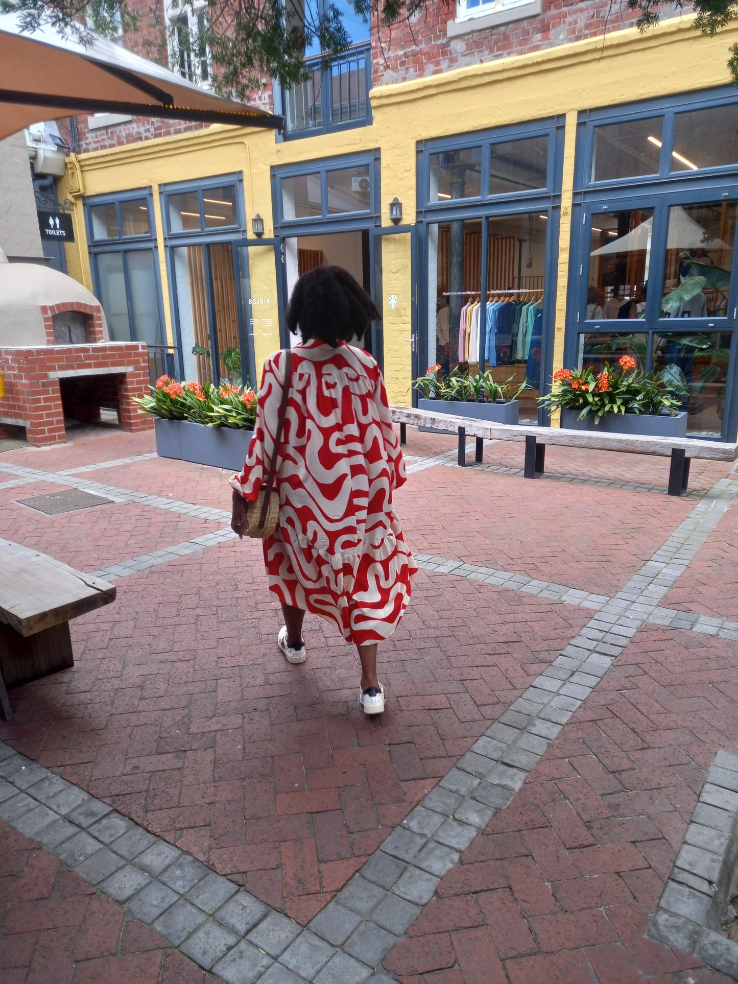 Hi Lo printed long sleeves shirt dress
